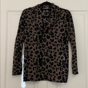 Leopard Turtleneck Sweater